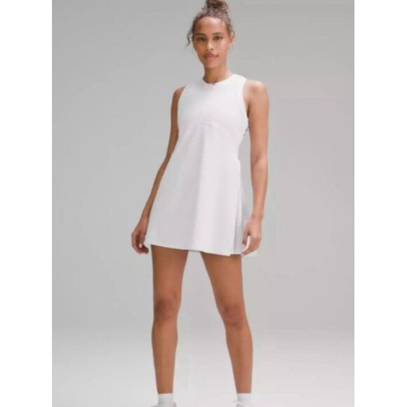 Lululemon Grid-Texture Sleeveless Tennis Dress White, W1DZYS  Size 2 NWOT - Picture 2 of 12